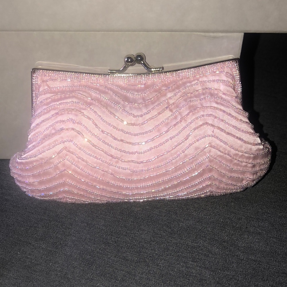 Cache Evening Light Pink Sequin Clutch